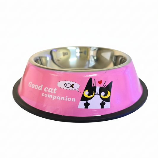 Plato Metálico de Color 16cm - Antideslizante para Mascotas